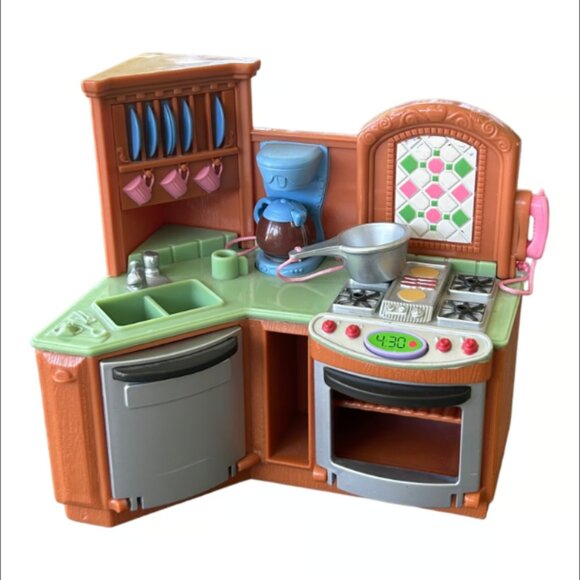 Fisher Price Loving Family Dollhouse Premium Brown Kitchen Stove Oven Si… - Picture 1 of 12